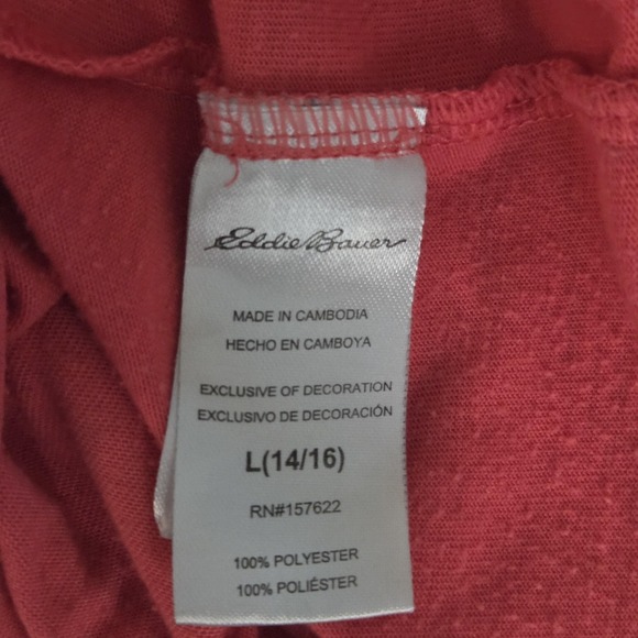 Eddie Bauer Shirt Kids Large 14/16 Pink Rainbow Graphic Short Sleeve Tee Top - Picture 11 of 11